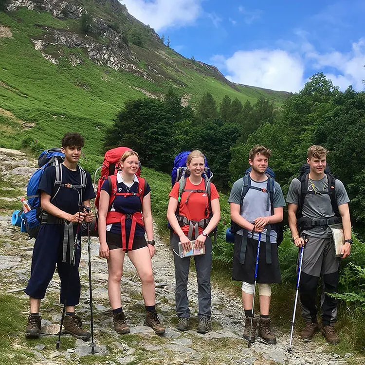 Kent College Duke of Edinburgh award students on expedition