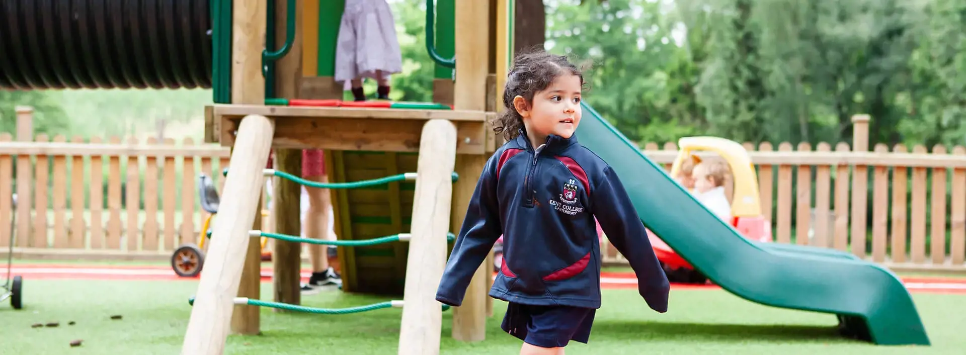 Kent College Canterbury Early years student in the playground