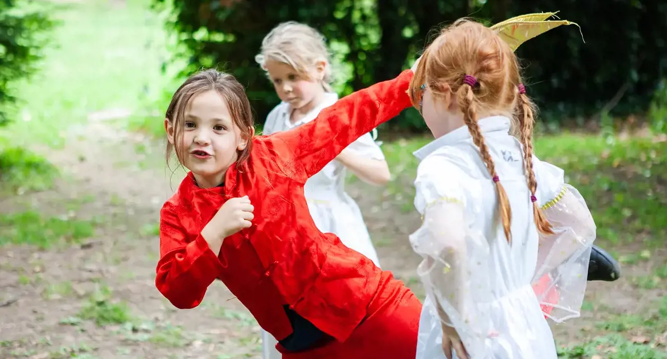 Junior School drama pupils rehearsing for their play