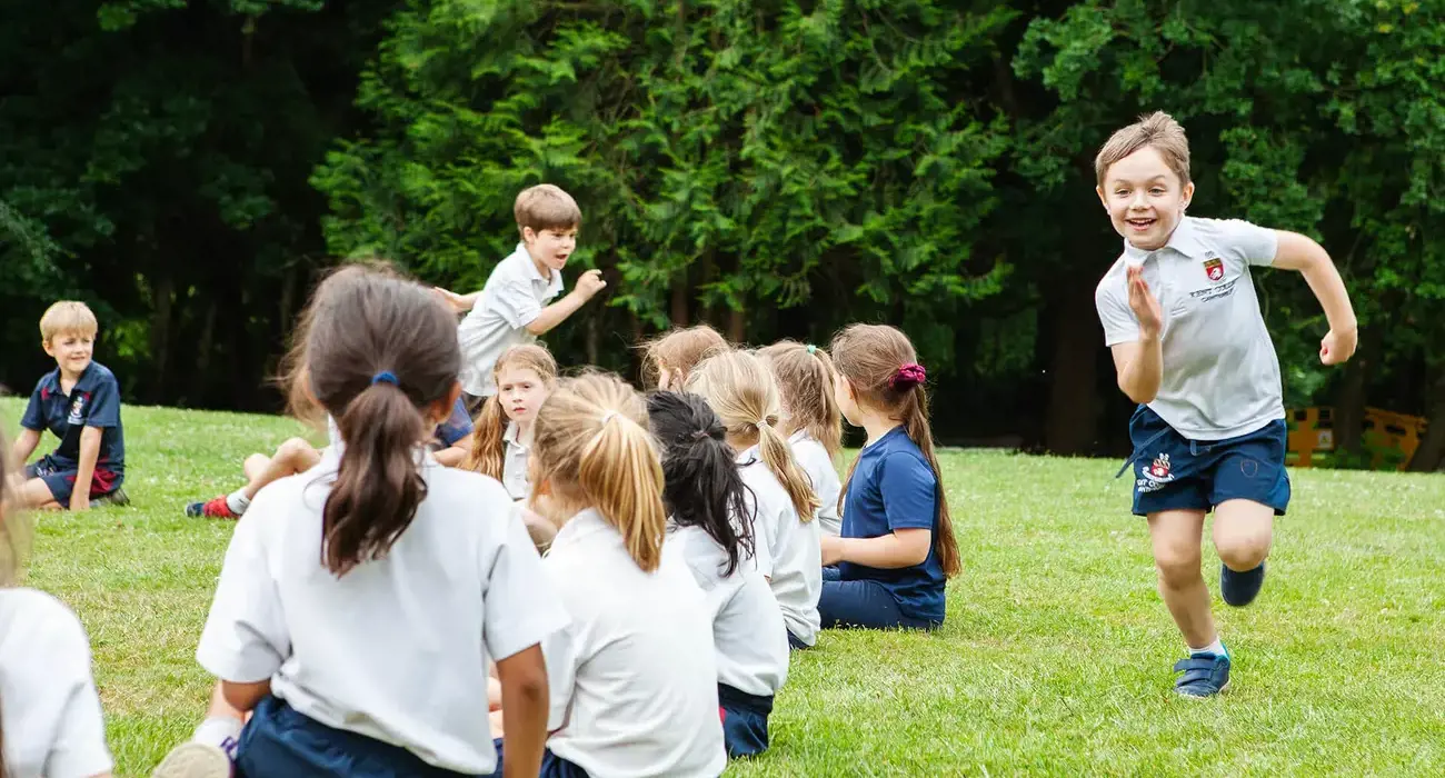 Junior School pupils enjoying a PE lesson