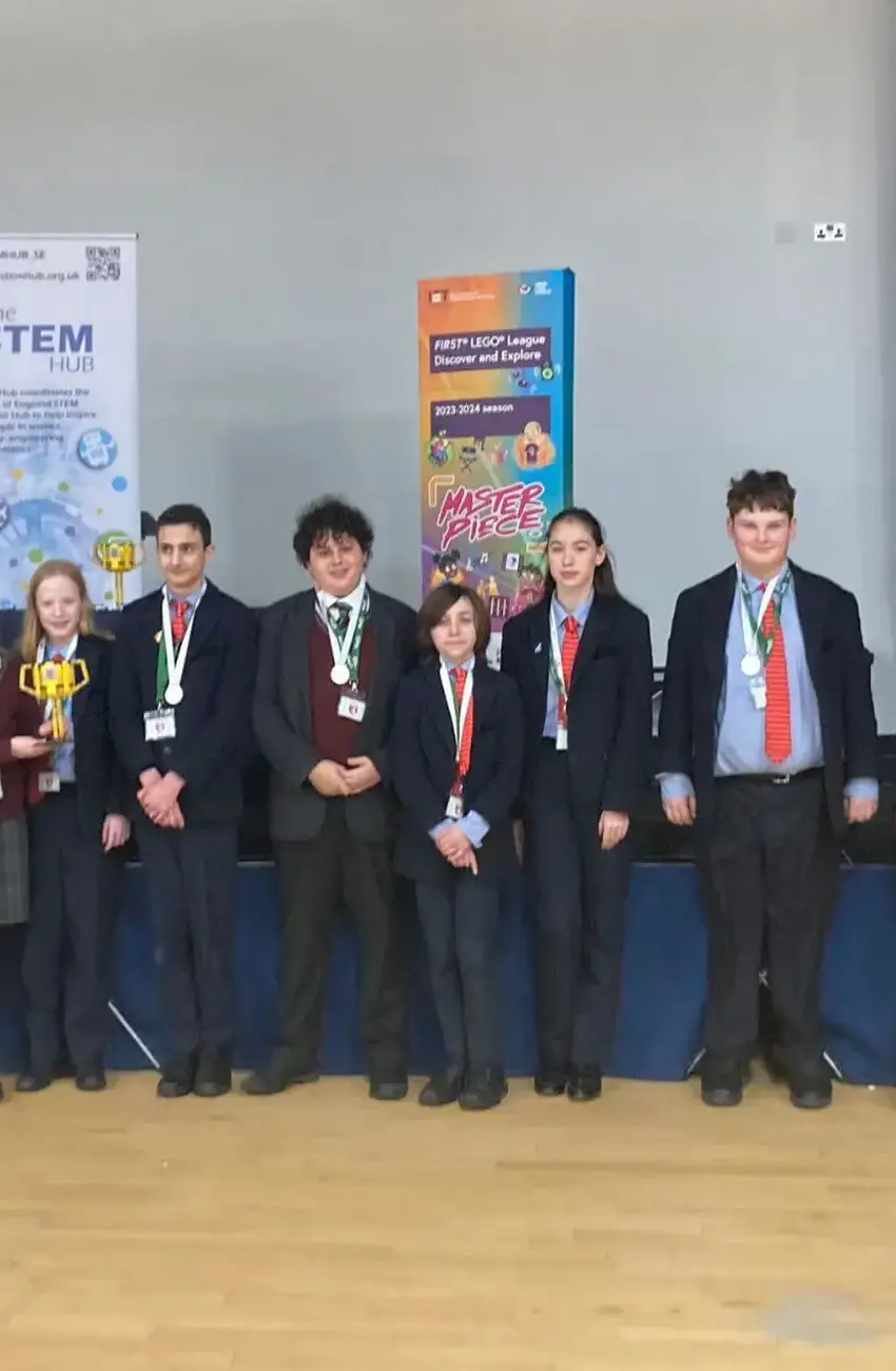 Kent College Students engineering lego