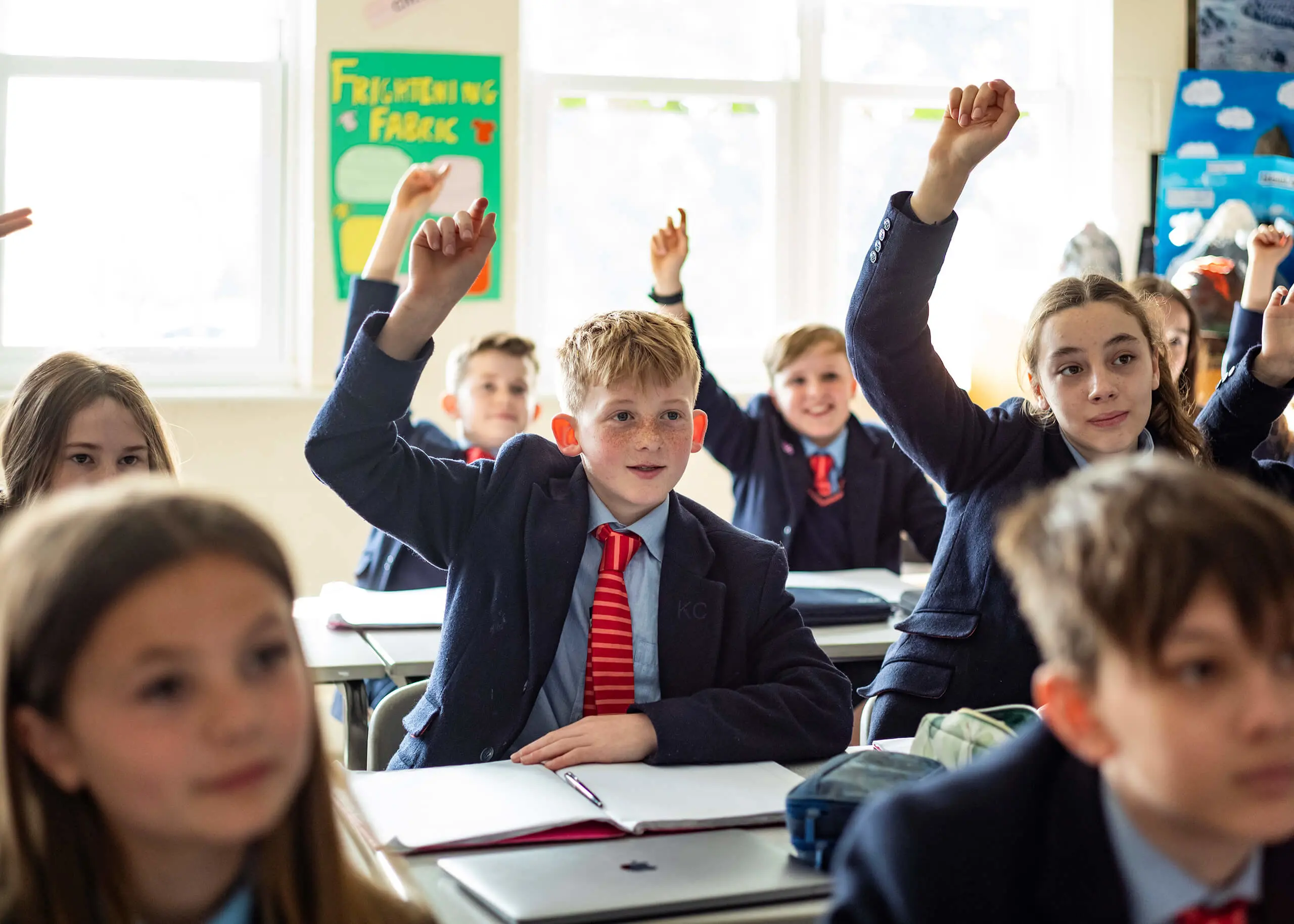 Children in class at Kent College Canterbury